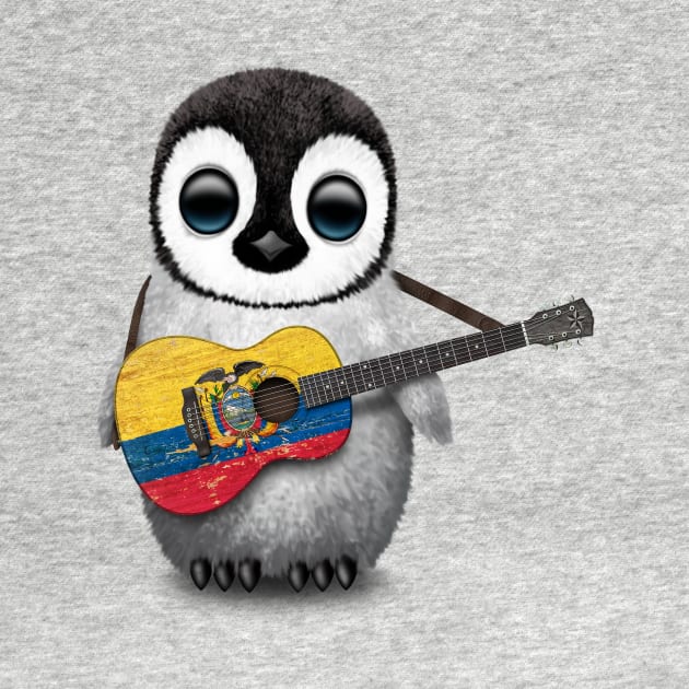 Baby Penguin Playing Ecuadorian Flag Guitar by jeffbartels